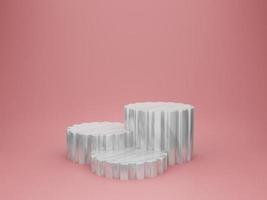 3d rendering empty template podium mockup for product placement photo