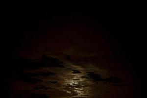 Clouds in light of moon. Sky at night. photo