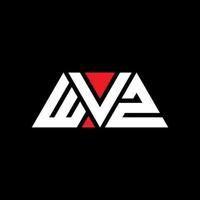 WVZ triangle letter logo design with triangle shape. WVZ triangle logo design monogram. WVZ triangle vector logo template with red color. WVZ triangular logo Simple, Elegant, and Luxurious Logo. WVZ