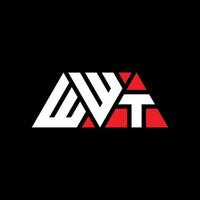 diseño de logotipo de letra de triángulo wwt con forma de triángulo. monograma de diseño de logotipo de triángulo wwt. plantilla de logotipo de vector de triángulo wwt con color rojo. logo triangular wwt logo simple, elegante y lujoso. wwt