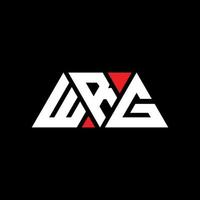 diseño de logotipo de letra de triángulo wrg con forma de triángulo. monograma de diseño de logotipo de triángulo wrg. plantilla de logotipo de vector de triángulo wrg con color rojo. logo triangular wrg logo simple, elegante y lujoso. retorcer