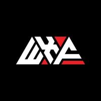 diseño de logotipo de letra triangular wxf con forma de triángulo. monograma de diseño de logotipo de triángulo wxf. plantilla de logotipo de vector de triángulo wxf con color rojo. logotipo triangular wxf logotipo simple, elegante y lujoso. wxf