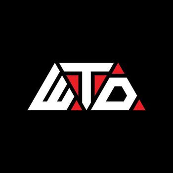 WTD triangle letter logo design with triangle shape. WTD triangle logo design monogram. WTD triangle vector logo template with red color. WTD triangular logo Simple, Elegant, and Luxurious Logo. WTD
