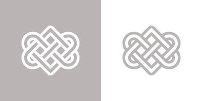 Traditional Celtic infinity knot. National ornament line art. Vector illustration on white background