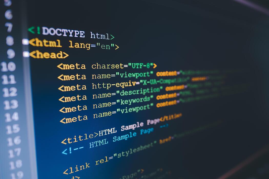 Keywords:
HTML code on computer screen - HTML code on computer monitor. Software Web Developer Programming ...