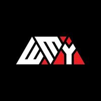 diseño de logotipo de letra triangular wmy con forma de triángulo. monograma de diseño de logotipo de triángulo wmy. plantilla de logotipo de vector de triángulo wmy con color rojo. logotipo triangular wmy logotipo simple, elegante y lujoso. wmy