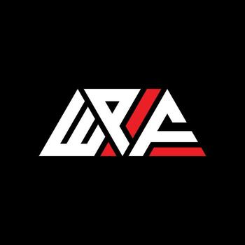 WPF triangle letter logo design with triangle shape. WPF triangle logo design monogram. WPF triangle vector logo template with red color. WPF triangular logo Simple, Elegant, and Luxurious Logo. WPF