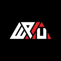 WPU triangle letter logo design with triangle shape. WPU triangle logo design monogram. WPU triangle vector logo template with red color. WPU triangular logo Simple, Elegant, and Luxurious Logo. WPU