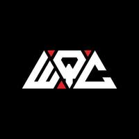diseño de logotipo de letra triangular wqc con forma de triángulo. monograma de diseño del logotipo del triángulo wqc. plantilla de logotipo de vector de triángulo wqc con color rojo. logotipo triangular wqc logotipo simple, elegante y lujoso. wqc