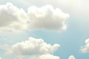white cumulus clouds on Cloudy blue sky fair weather day abstract nature season background photo
