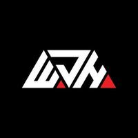 WJH triangle letter logo design with triangle shape. WJH triangle logo design monogram. WJH triangle vector logo template with red color. WJH triangular logo Simple, Elegant, and Luxurious Logo. WJH