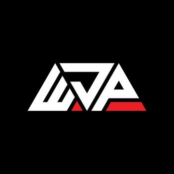 diseño de logotipo de letra triangular wjp con forma de triángulo. monograma de diseño del logotipo del triángulo wjp. plantilla de logotipo de vector de triángulo wjp con color rojo. logo triangular wjp logo simple, elegante y lujoso. wjp