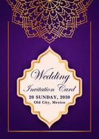 Wedding Invitation Mandala Background Design 2 vector