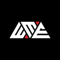 diseño de logotipo de letra triangular wme con forma de triángulo. monograma de diseño de logotipo de triángulo wme. plantilla de logotipo de vector de triángulo wme con color rojo. logo triangular wme logo simple, elegante y lujoso. wme