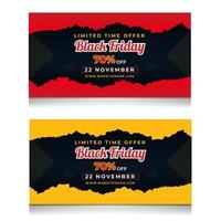 Black Friday Social Media Banner Design vector