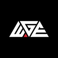WGE triangle letter logo design with triangle shape. WGE triangle logo design monogram. WGE triangle vector logo template with red color. WGE triangular logo Simple, Elegant, and Luxurious Logo. WGE