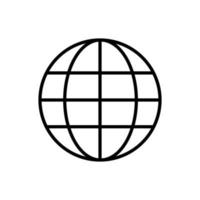 Globe icon in trendy flat design. vector
