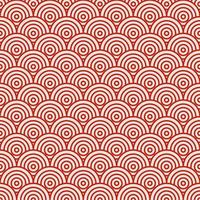 Red circle seamless pattern background. Japanese or Chinese pattern. vector