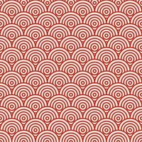 Red circle seamless pattern background. Japanese or Chinese pattern. vector