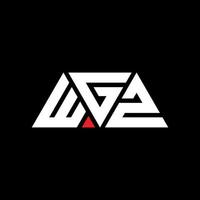 diseño de logotipo de letra triangular wgz con forma de triángulo. monograma de diseño del logotipo del triángulo wgz. plantilla de logotipo de vector de triángulo wgz con color rojo. logotipo triangular wgz logotipo simple, elegante y lujoso. wgz