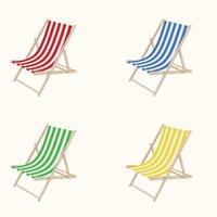 Striped Deck Chair vector