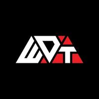 diseño de logotipo de letra de triángulo wdt con forma de triángulo. monograma de diseño de logotipo de triángulo wdt. plantilla de logotipo de vector de triángulo wdt con color rojo. logo triangular wdt logo simple, elegante y lujoso. wdt
