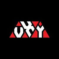 VXY triangle letter logo design with triangle shape. VXY triangle logo design monogram. VXY triangle vector logo template with red color. VXY triangular logo Simple, Elegant, and Luxurious Logo. VXY