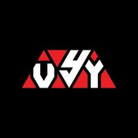 diseño de logotipo de letra de triángulo vyy con forma de triángulo. monograma de diseño de logotipo de triángulo vyy. plantilla de logotipo de vector de triángulo vyy con color rojo. logotipo triangular vyy logotipo simple, elegante y lujoso. vyy