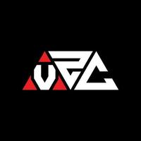 Diseño de logotipo de letra triangular vzc con forma de triángulo. monograma de diseño del logotipo del triángulo vzc. plantilla de logotipo de vector de triángulo vzc con color rojo. logotipo triangular vzc logotipo simple, elegante y lujoso. vzc