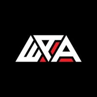 diseño de logotipo de letra triangular waa con forma de triángulo. monograma de diseño de logotipo de triángulo waa. plantilla de logotipo de vector de triángulo waa con color rojo. logo triangular waa logo simple, elegante y lujoso. waa