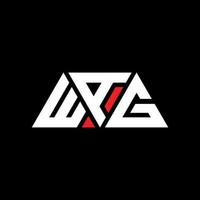 diseño de logotipo de letra de triángulo wag con forma de triángulo. monograma de diseño de logotipo de triángulo wag. plantilla de logotipo de vector de triángulo wag con color rojo. logo triangular wag logo simple, elegante y lujoso. meneo