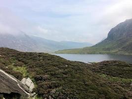 A view of the Wales countryside in Snowdonia near Lake Ogwen photo