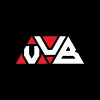 VUB triangle letter logo design with triangle shape. VUB triangle logo design monogram. VUB triangle vector logo template with red color. VUB triangular logo Simple, Elegant, and Luxurious Logo. VUB