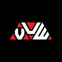 diseño de logotipo de letra triangular vuw con forma de triángulo. monograma de diseño de logotipo de triángulo vuw. plantilla de logotipo de vector de triángulo vuw con color rojo. logotipo triangular vuw logotipo simple, elegante y lujoso. vuw