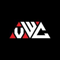 diseño de logotipo de letra triangular vwc con forma de triángulo. monograma de diseño del logotipo del triángulo vwc. plantilla de logotipo de vector de triángulo vwc con color rojo. logotipo triangular vwc logotipo simple, elegante y lujoso. volquete