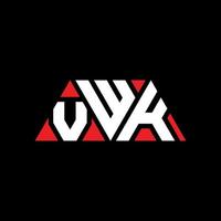 vwk diseño de logotipo de letra triangular con forma de triángulo. monograma de diseño del logotipo del triángulo vwk. plantilla de logotipo de vector de triángulo vwk con color rojo. logotipo triangular vwk logotipo simple, elegante y lujoso. Volkswagen