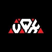 Diseño de logotipo de letra triangular vqx con forma de triángulo. monograma de diseño de logotipo de triángulo vqx. plantilla de logotipo de vector de triángulo vqx con color rojo. logotipo triangular vqx logotipo simple, elegante y lujoso. vqx