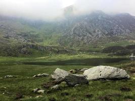 A view of the Wales countryside in Snowdonia near Lake Ogwen photo