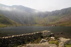 A view of the Wales countryside in Snowdonia near Lake Ogwen photo