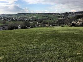 una vista de los páramos de yorkshire cerca de mallam cove foto