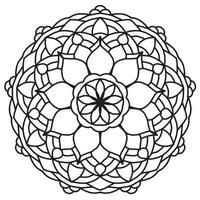 patrón de mandala de flores. adorno de círculo decorativo en estilo étnico oriental. vector