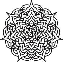 Flower Mandala pattern. Decorative circle ornament in ethnic oriental style. vector