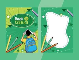 Back to school doodle elements background. vector