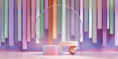 Abstract Minimal Modern Podium Platform For Product Display Showcase 3D Rendering photo