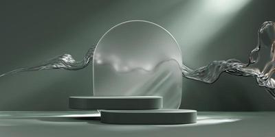 3D rendering abstract minimal platform podium product presentation background photo
