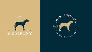 Classic dog logo with vertical and circle look