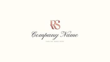 Letter rs logo with luxury classic font theme vector
