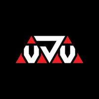 diseño de logotipo de letra triangular vjv con forma de triángulo. monograma de diseño del logotipo del triángulo vjv. plantilla de logotipo de vector de triángulo vjv con color rojo. logotipo triangular vjv logotipo simple, elegante y lujoso. vjv