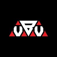 diseño de logotipo de letra de triángulo vbv con forma de triángulo. monograma de diseño de logotipo de triángulo vbv. plantilla de logotipo de vector de triángulo vbv con color rojo. logotipo triangular vbv logotipo simple, elegante y lujoso. vbv