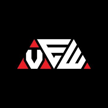 VEW triangle letter logo design with triangle shape. VEW triangle logo design monogram. VEW triangle vector logo template with red color. VEW triangular logo Simple, Elegant, and Luxurious Logo. VEW
